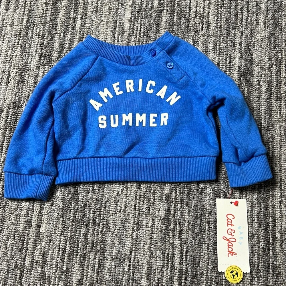 Cat & Jack Blue American Summer Pullover Size New Born